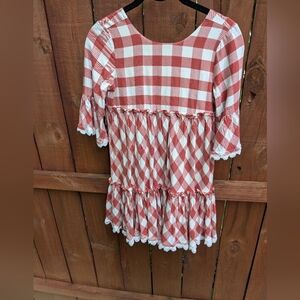 Matilda Jane Red And White Checkered Girls Dress- Sz 8
